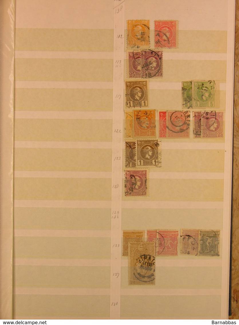 GREECE - Large Stockbook With Many Used And MNH Stamps, Includes Some Classical Material Etc.(DC105) Interesting Lot. - Collections (en Albums)