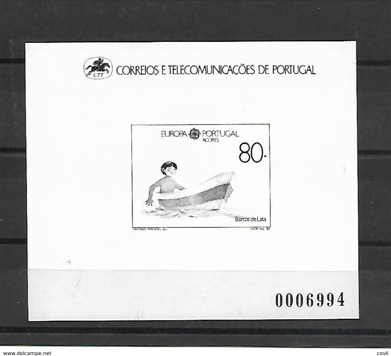 PORTUGAL Açores  1989 Proof  MNH P-97B - Essais, épreuves & Réimpressions