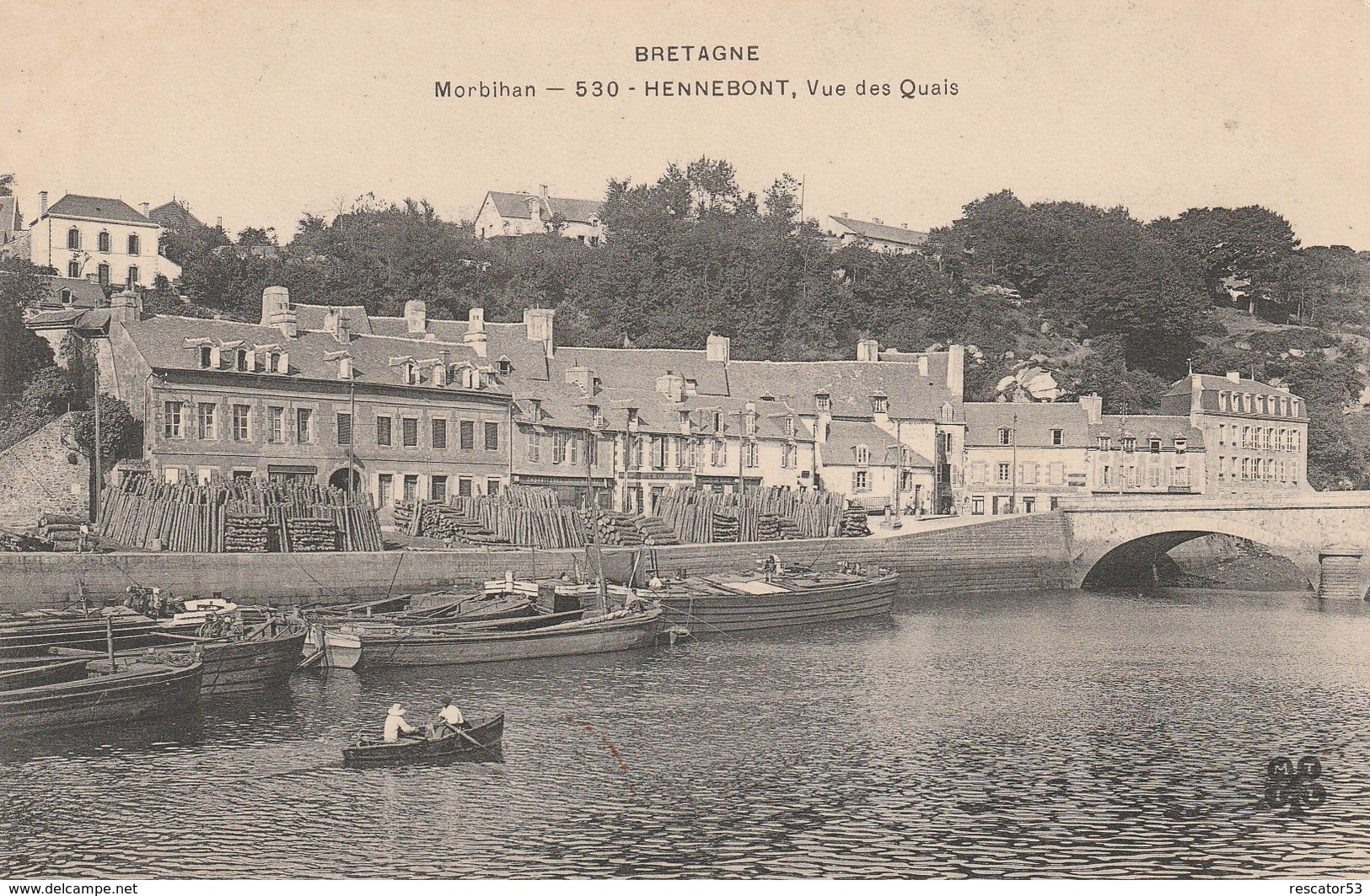 Rare Cpa Hennebont Vue Des Quais - Hennebont