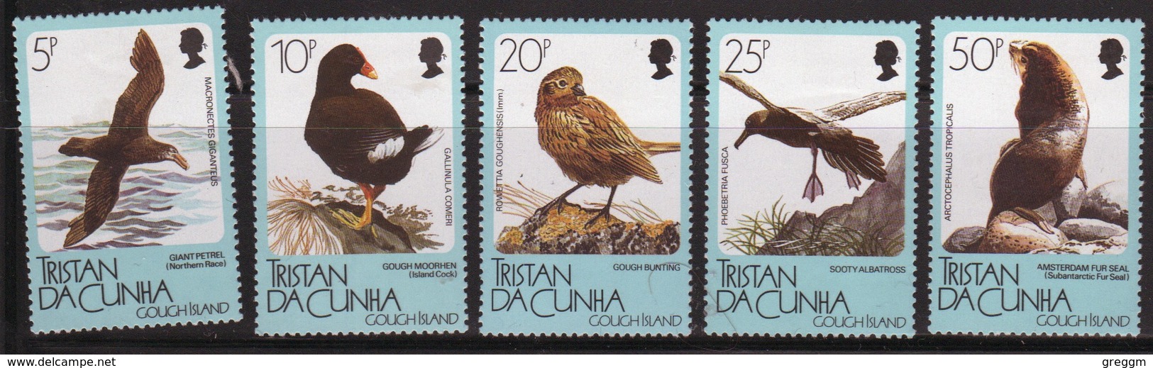 Tristan Da Cunha 1989 Set Of Stamps To Celebrate Fauna Of Gough Island. - Tristan Da Cunha