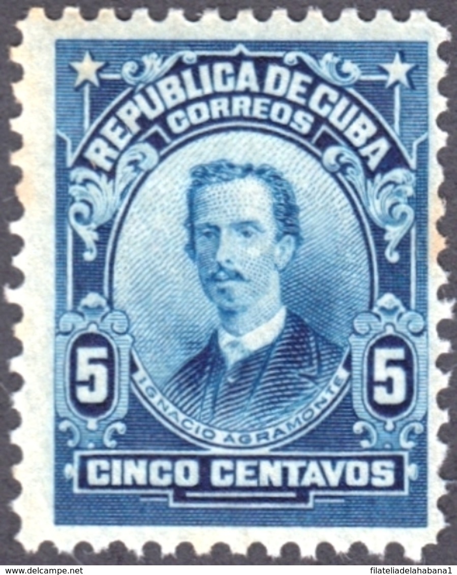 1911-144 CUBA REPUBLICA. 1911. 5c. IGNACIO AGRAMONTE. PATRIOTAS. Ed.192. MNH. - Ongebruikt