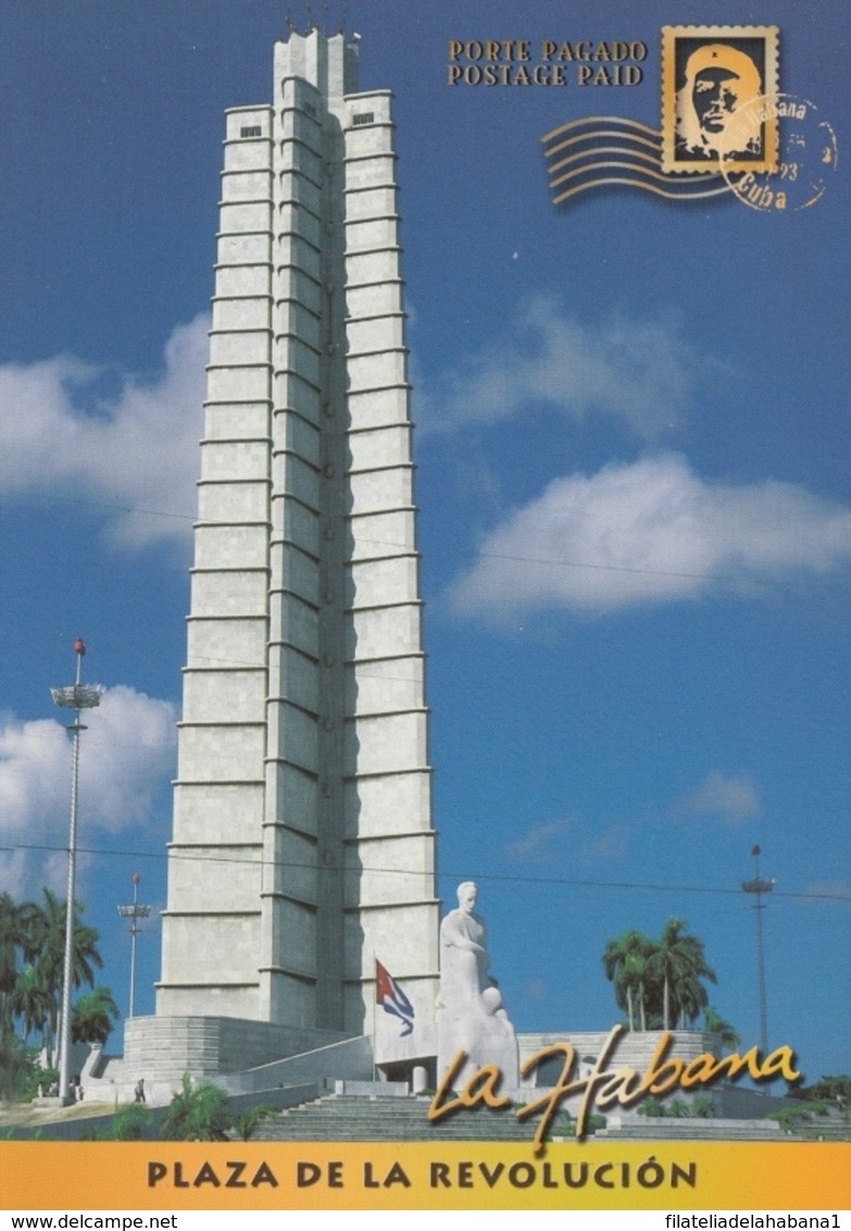 2014-EP-18 CUBA 2014 TURISTIC POSTAL STATIONERY. HABANA PLAZA REVOLUCION. UNUSED. - Covers & Documents