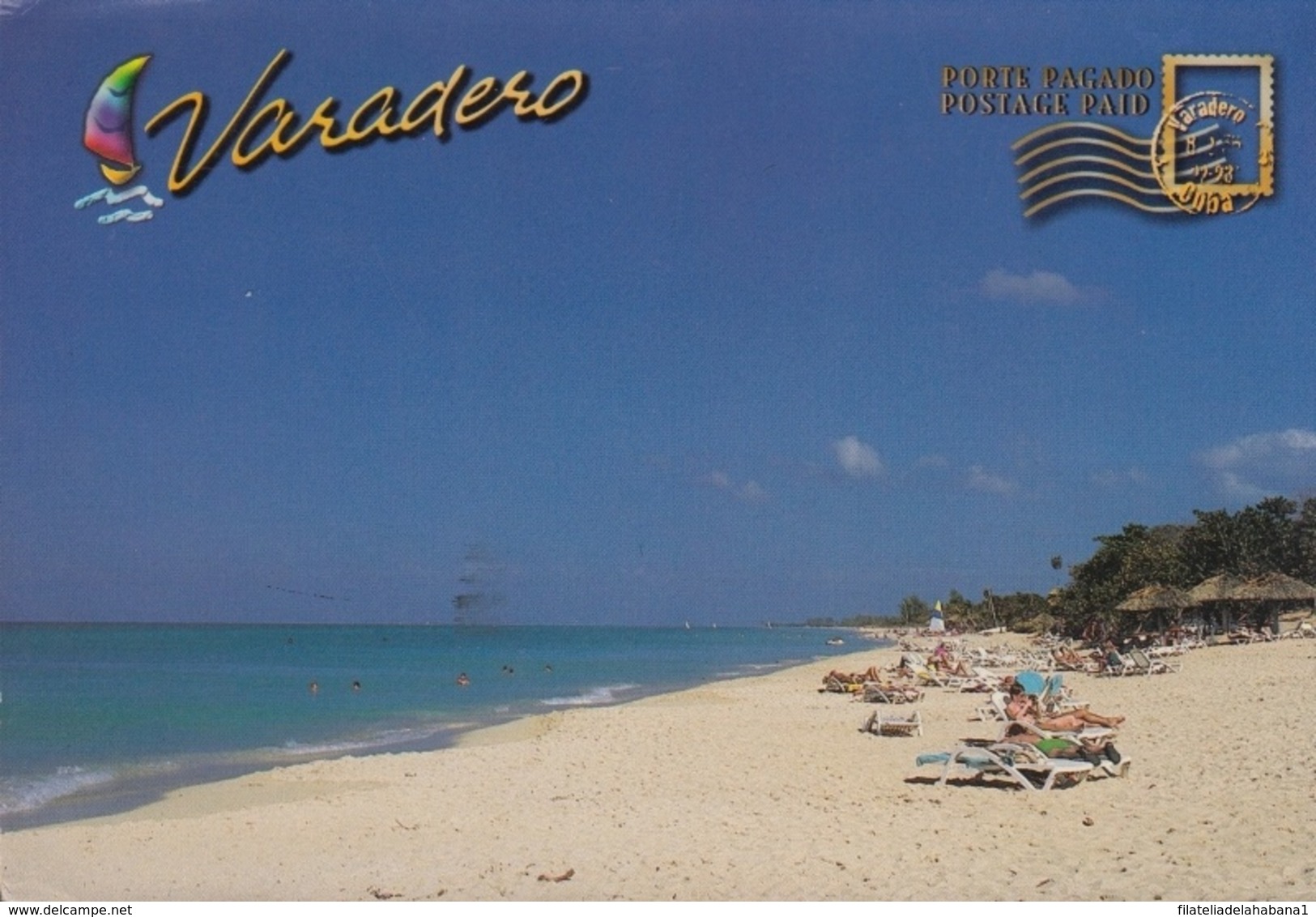 2014-EP-22 CUBA 2014 BRAZIL FORWARDED TURISTIC POSTAL STATIONERY. VARADERO. USED. - Lettres & Documents