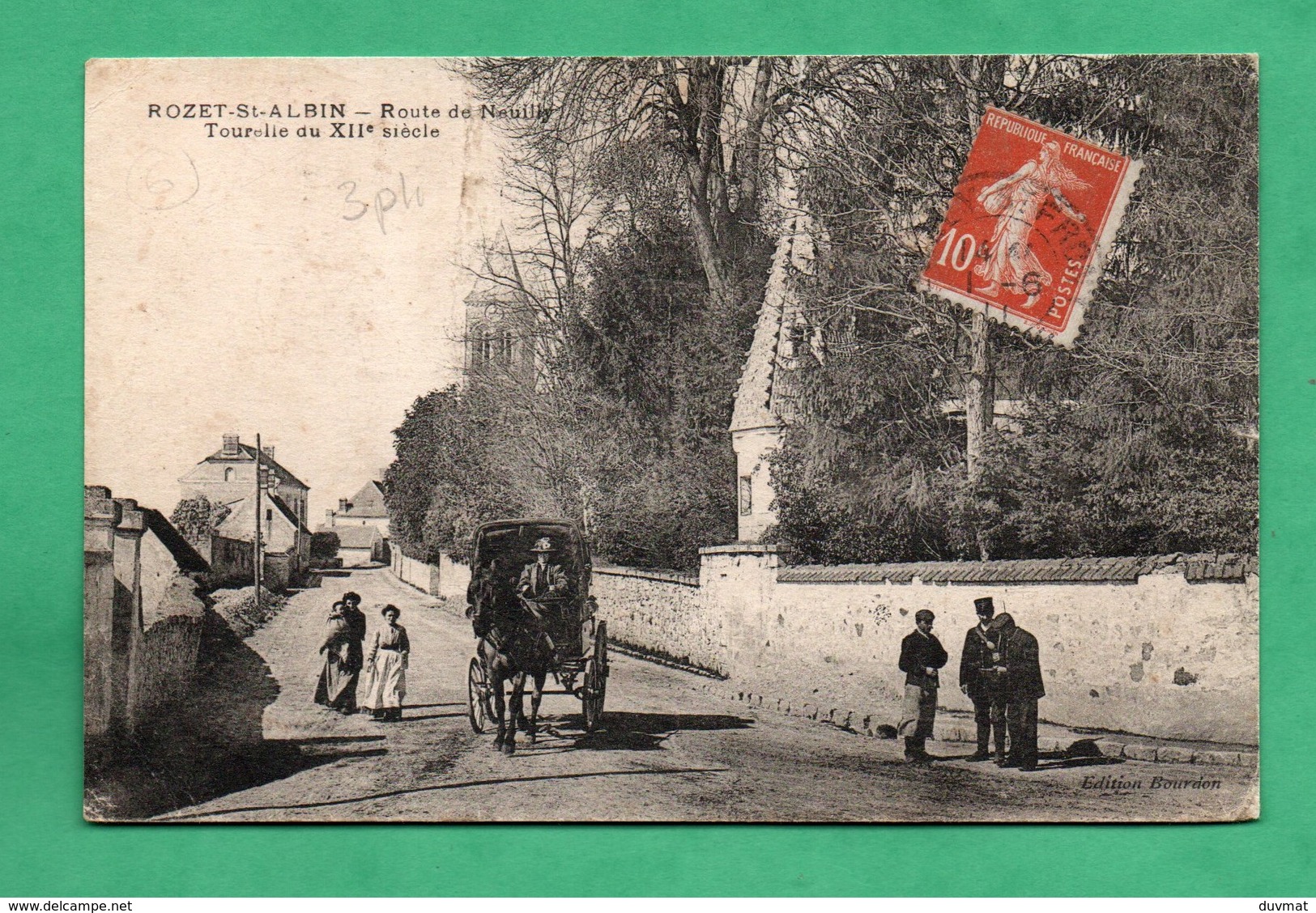 02 Aisne Rozet Saint Albin Route De Neuilly ( Carte Avec Leger Pli Vertical Voir Scans Vendue Dans L ' Etat ) - Autres & Non Classés