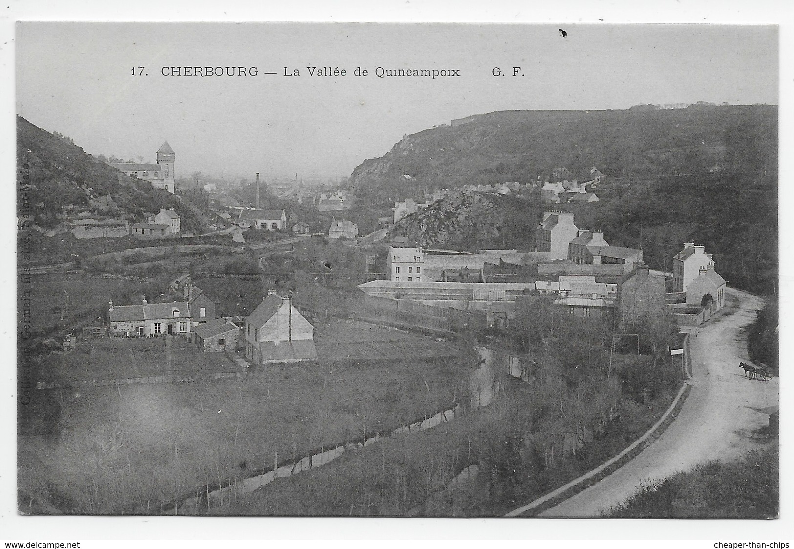 Cherbourg - La Vallee De Quincampoix - G.F. 17 - Dos Simple - Cherbourg