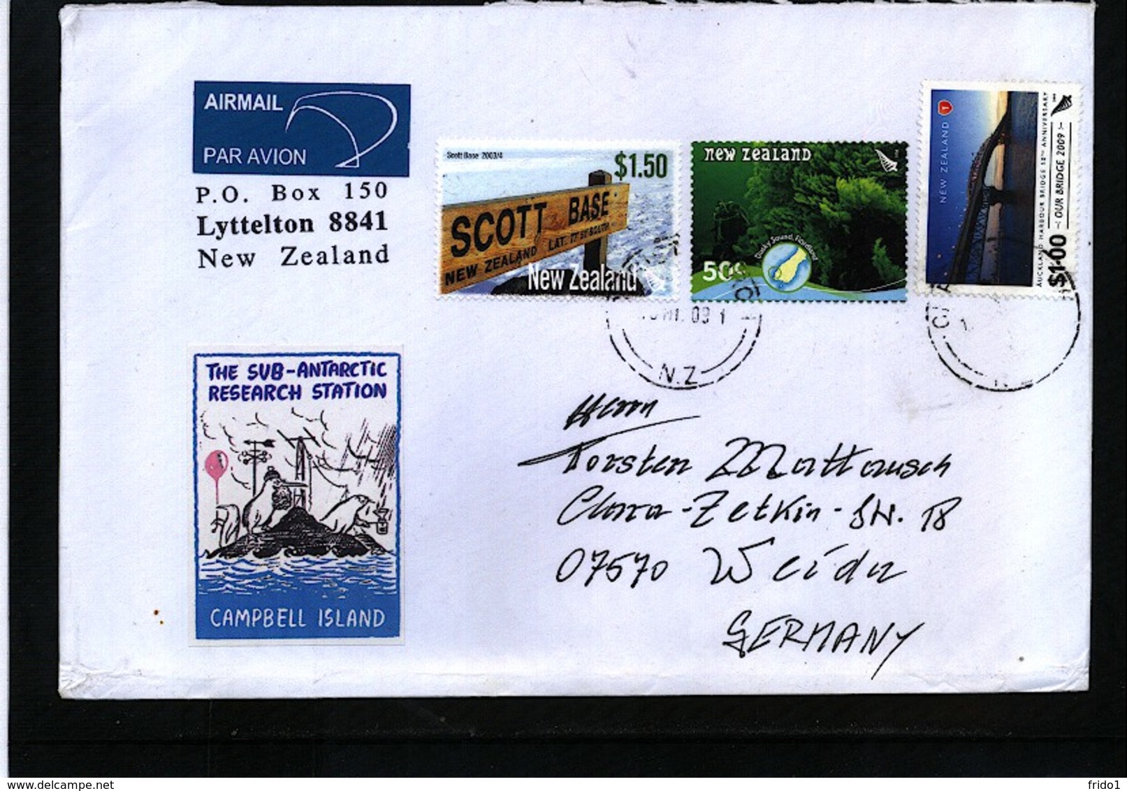 New Zealand 2009 Interesting Airmail Letter - Lettres & Documents