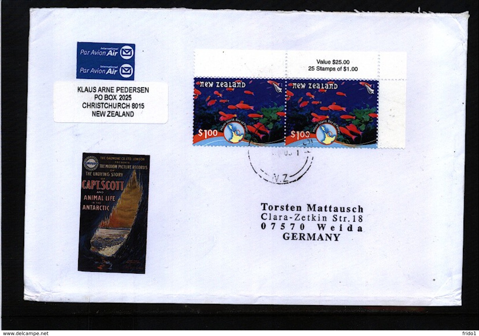 New Zealand 2009 Interesting Airmail Letter - Brieven En Documenten