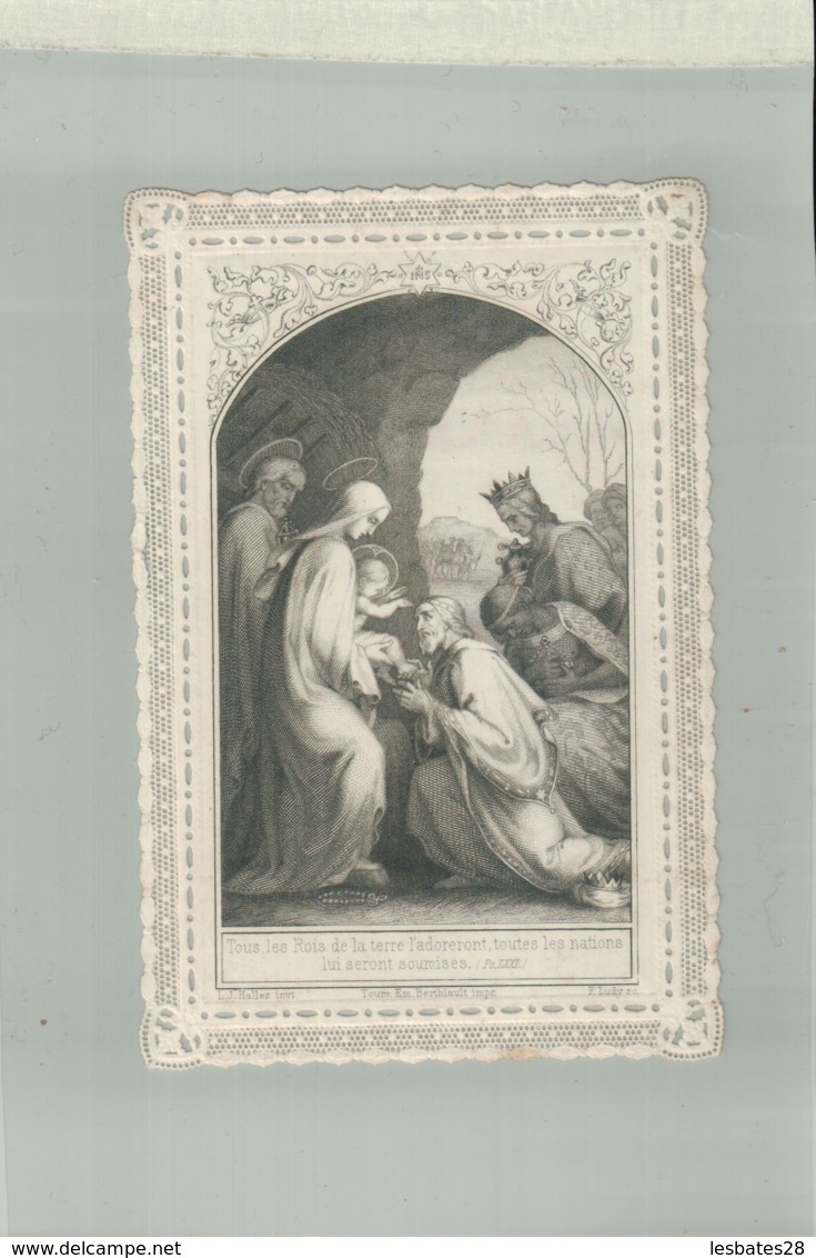 CANIVET   Image Pieuse  Tous Les Rois De Terre...  L.J  Hallez  Invt - Tours  Em. Berthiault   Imp. 1870  Jan 2019 Caniv - Images Religieuses