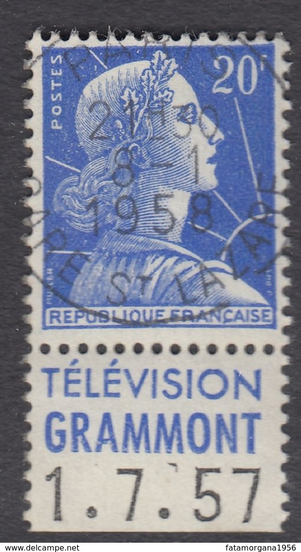 FRANCE Francia Frankreich - 1955 - Marianna Di Muller - Lotto Due Francobolli Usati - Yvert 1011B (tipo II),  Con Banda - Gebraucht