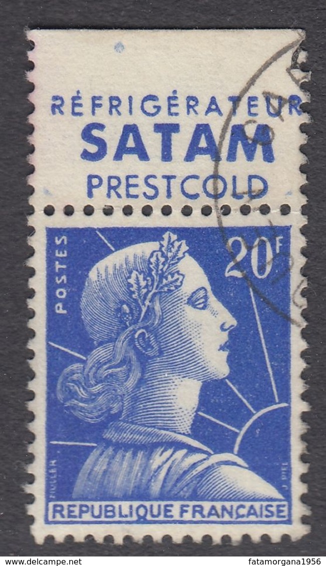 FRANCE Francia Frankreich - 1955 - Marianna Di Muller - Lotto Due Francobolli Usati - Yvert 1011B (tipo II),  Con Banda - Gebraucht