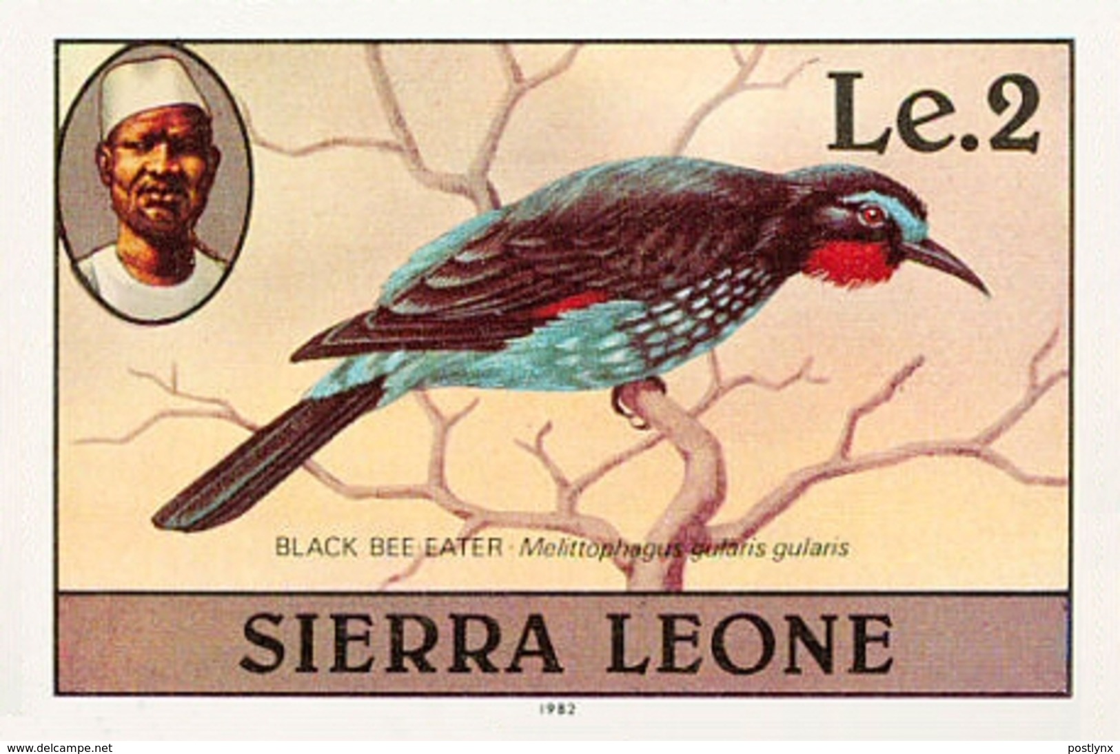 SIERRA LEONE 1980 Birds Bee Eater Le2 Imp.1982 Wmk CA IMPERF. - Sierra Leone (1961-...)