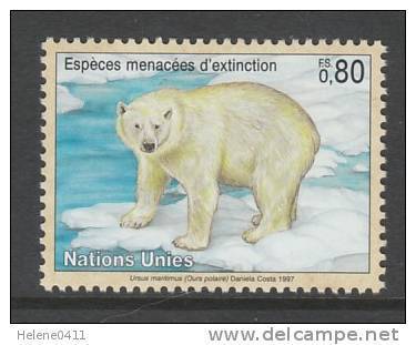 TIMBRE NEUF DES NATIONS UNIES GENEVE - OURS POLAIRE (URSUS MARITIMUS) N° Y&T 325 - Ours