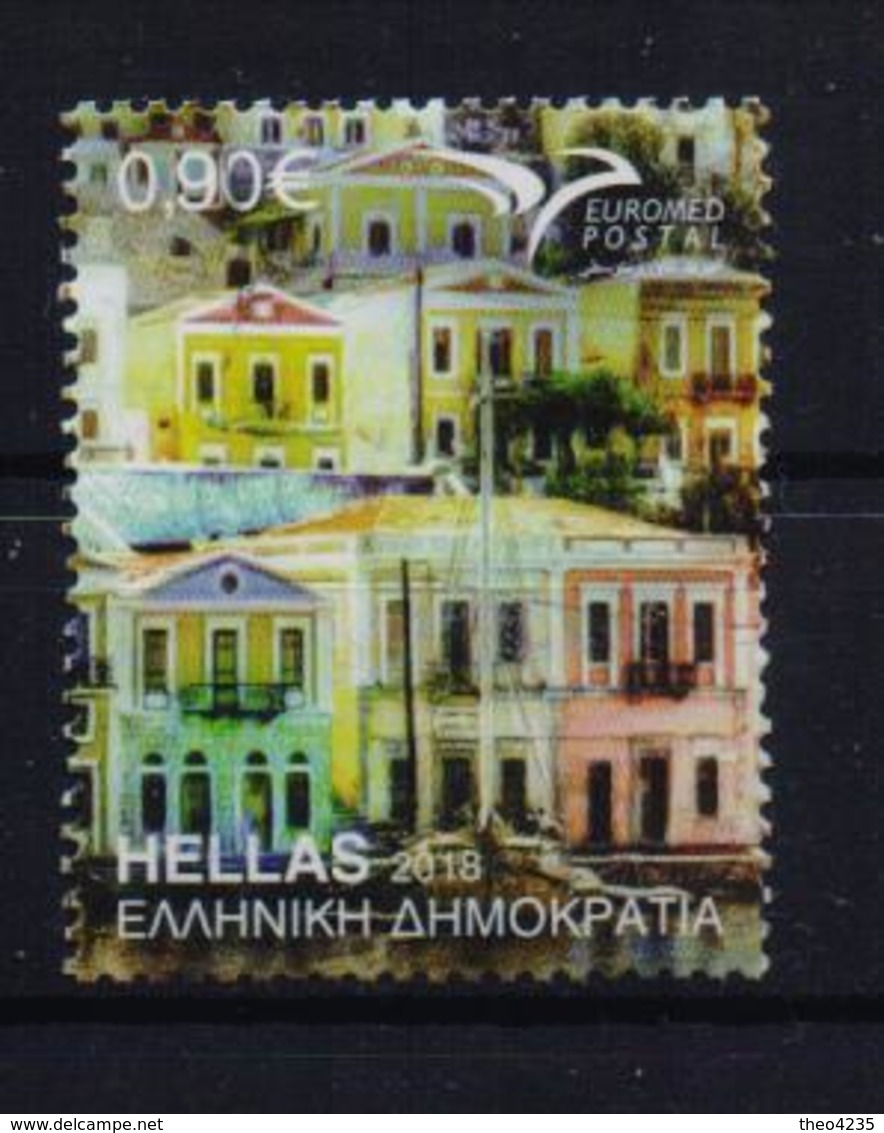 GREECE STAMPS 2018 MEDITERANEAN TRADITIONAL HOUSES(0.9 Euro)-  20/7/18-USED - Usados