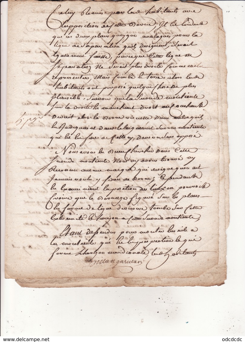 Gen Auch 1 Juin 1776 Concene Un Contentieux Sur Bois De Labroquère  8 Scans - Matasellos Generales