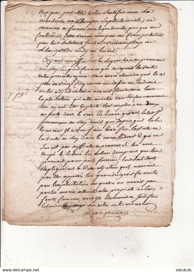 Gen Auch 1 juin 1776 Concene Un contentieux sur bois de Labroquère  8 scans