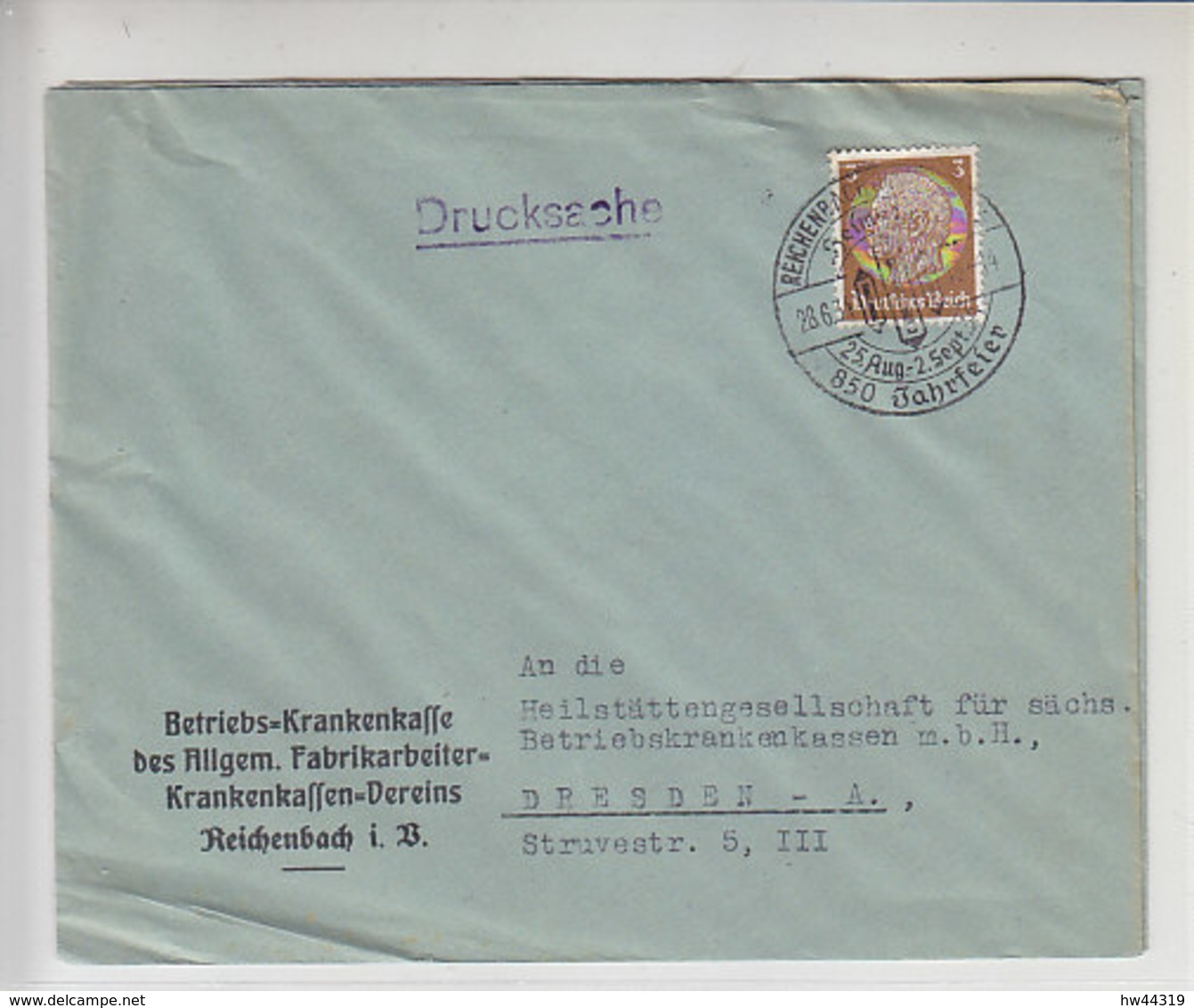 2 Hübsche Briefe Aus REICHENBACH Mit Sonderstempel - Briefe U. Dokumente