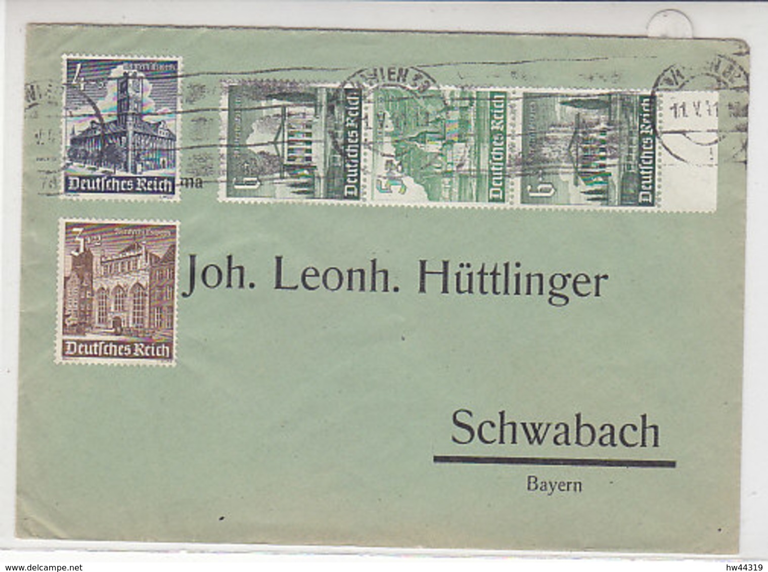 Brief Mit Zusammendruck Ua. Aus WIEN 11.5.41 Nach Schwabach / Bayern - Briefe U. Dokumente