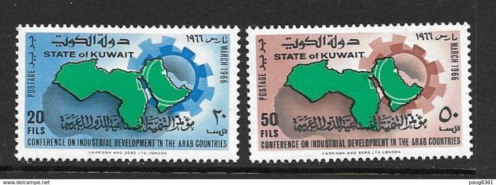 KOWEIT 1966 CONFERENCE DES PAYS ARABES POUR LE DEVELOPPEMENT   YVERT N°301/02  NEUF MNH** - Koweït