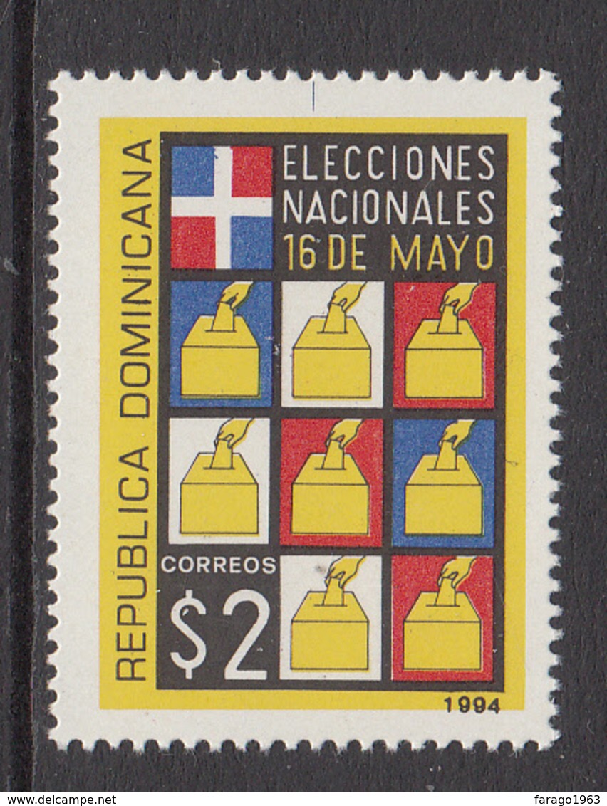 1994 Dominican Republic Dominicana National Elections Democracy  Complete Set Of 1 MNH - Dominicaine (République)