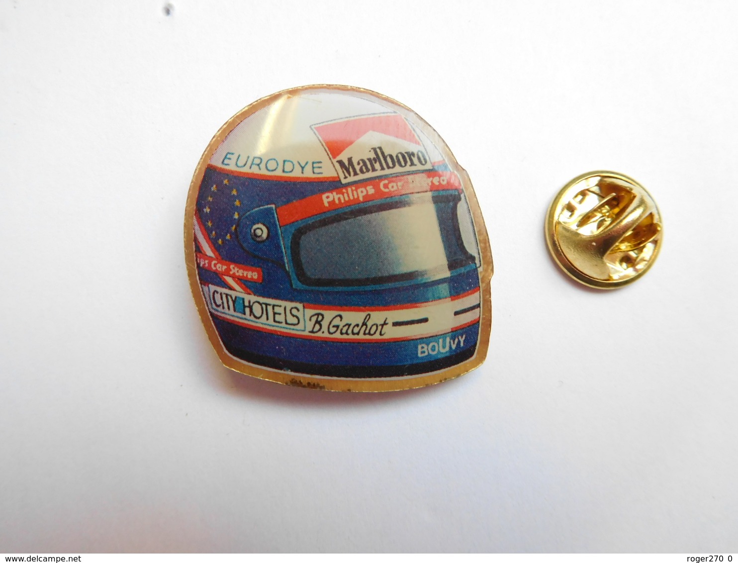 Beau Pin's , Auto F1 , Formule 1 , Casque Bertrand Gachot , Tabac Marlboro - F1