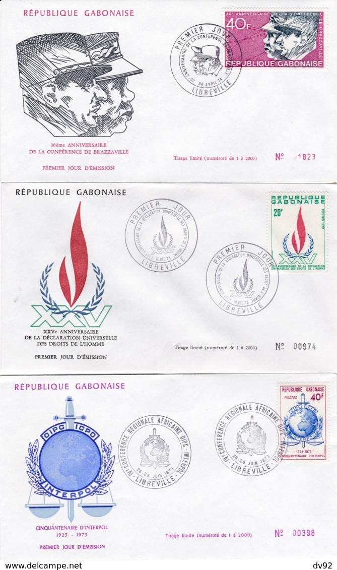 REPUBLIQUE GABONAISE FDC PREMIERS JOURS D EMISSION - Gabon (1960-...)