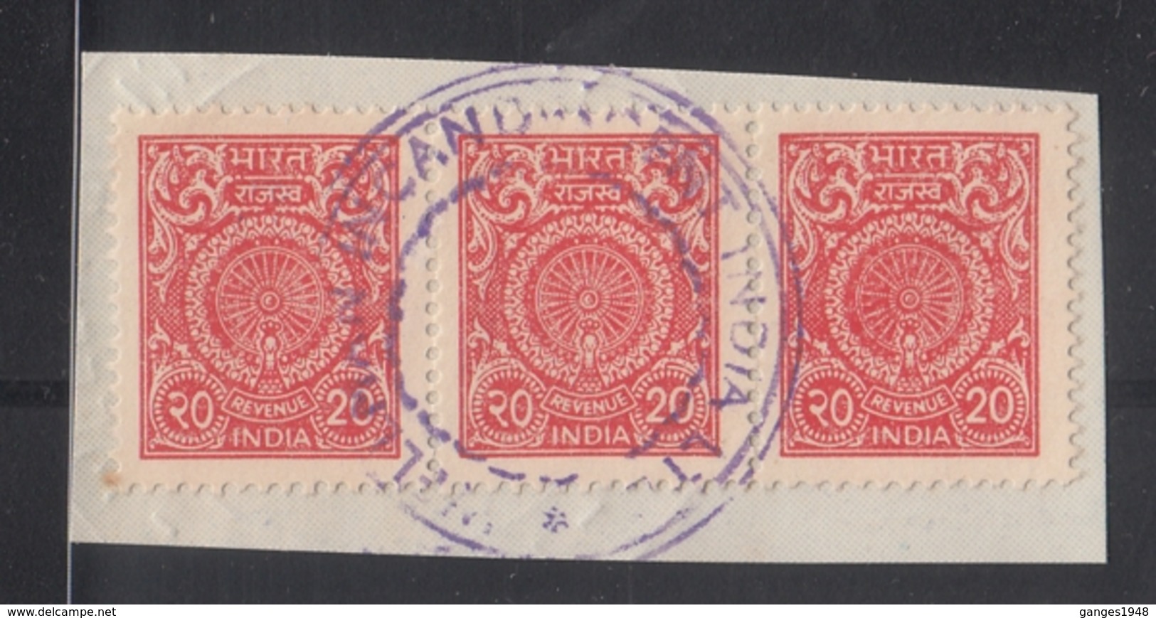 India  2000's   20 X 3   Revenue  Stamps  # 16732  D  Inde Indien - Used Stamps
