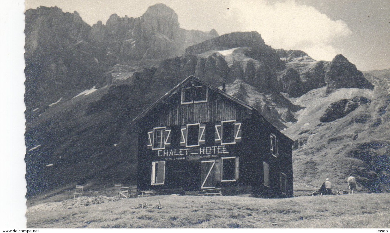 Chalet-Hôtel Du Col D'Anterne. Borgeat Propriétaire (Années 50) - Autres & Non Classés