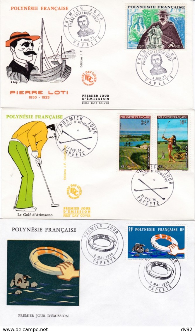 POLYNESIE FRANCAISE FDC PREMIERS JOURS D EMISSION - Boites A Timbres