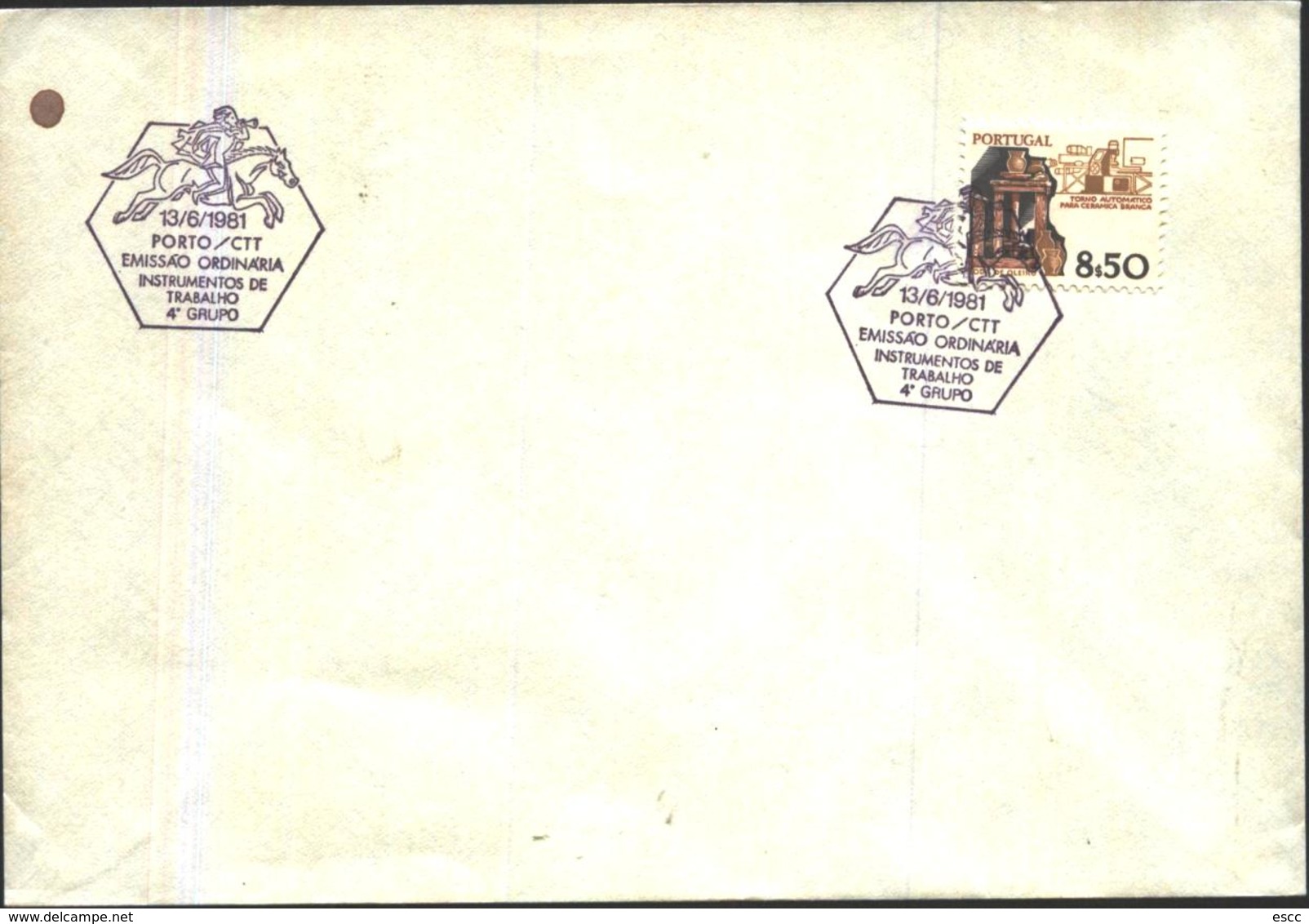 Cover With Stamp Ceramic  And Special Cancel Post   1981  From Portugal - Nuevos