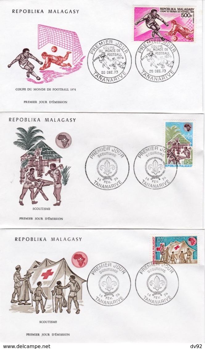 REPUBLIQUE MALGACHE FDC PREMIERS JOURS D EMISSION - Madagascar (1960-...)