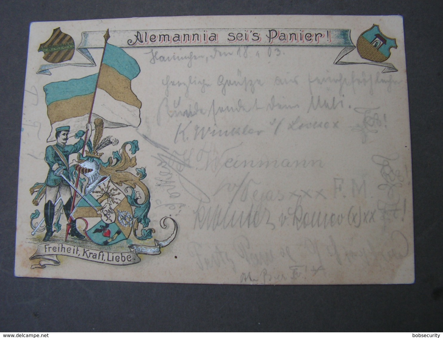 Feldpost Karte Delemont Ca. 1915 - Dokumente