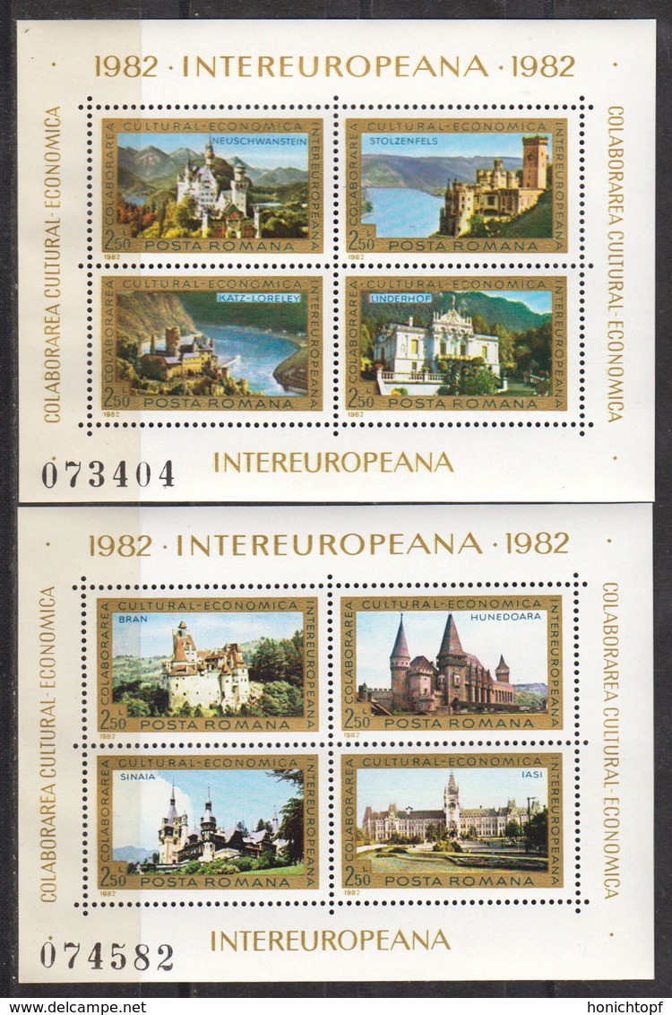 Rumänien; 1982; Michel Block 186 Und 187 **; Intereuropa - Unused Stamps