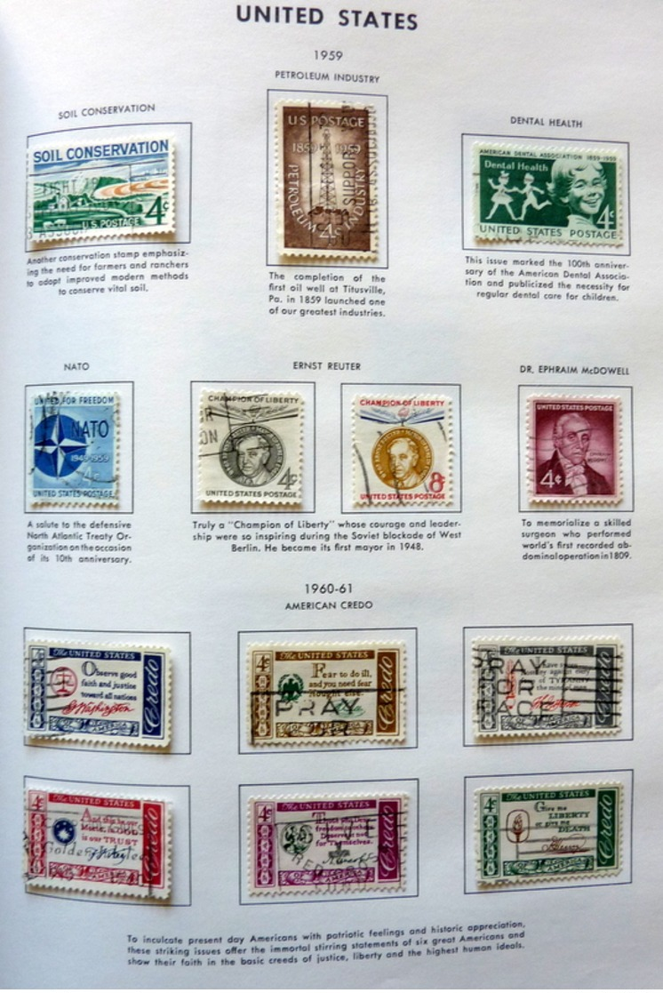 USA collection in Liberty Stamp album used/gebruikt/oblitere