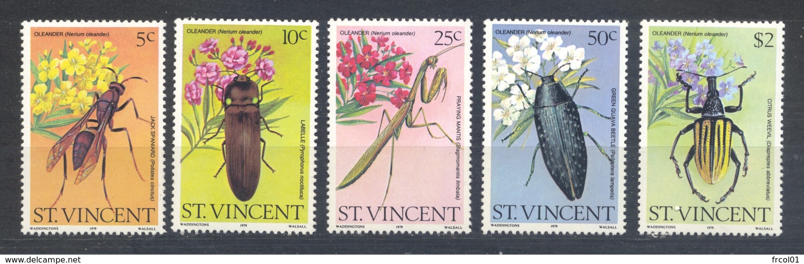 Saint-Vincent, Yvert 582/586, Scott 593/597, MNH - St.Vincent (1979-...)