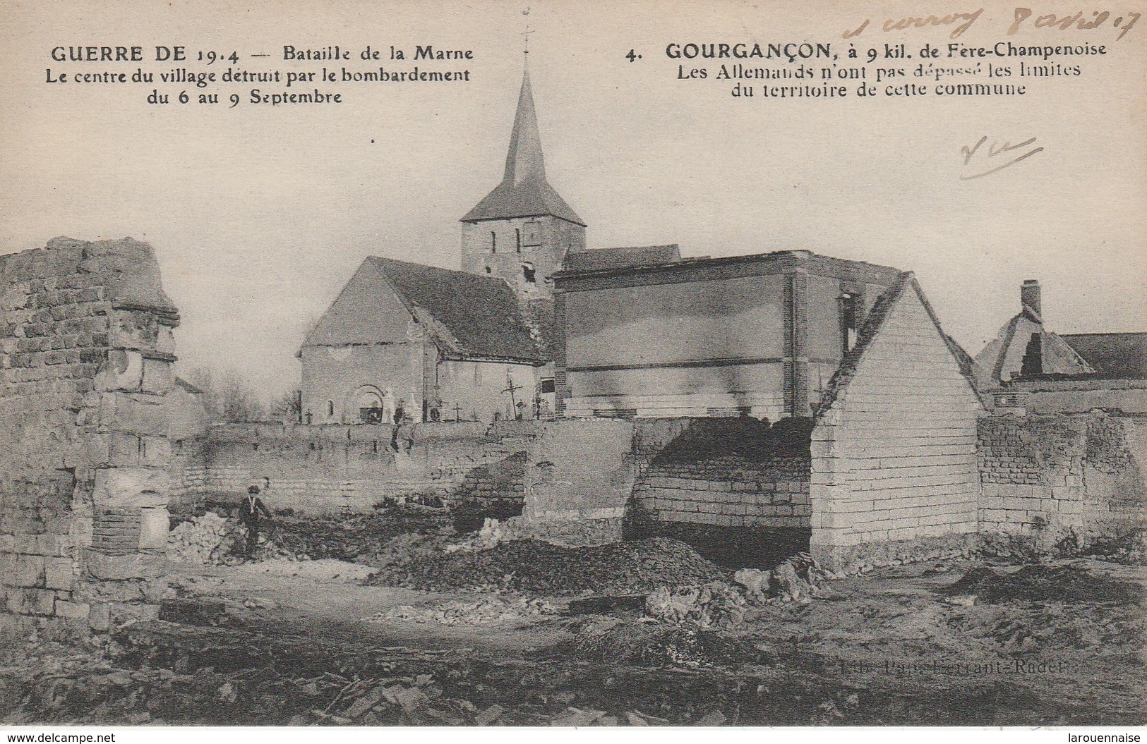 51 - GOURGANCON - Les Allemands N'ont Pas Dépassé Les Limites Du Territoire De Cette Commune - Autres & Non Classés