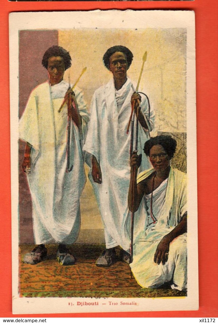 VAO-31 Djibouti Trio Somalis.  Circulé En 1935 Vers La Suisse - Somalie