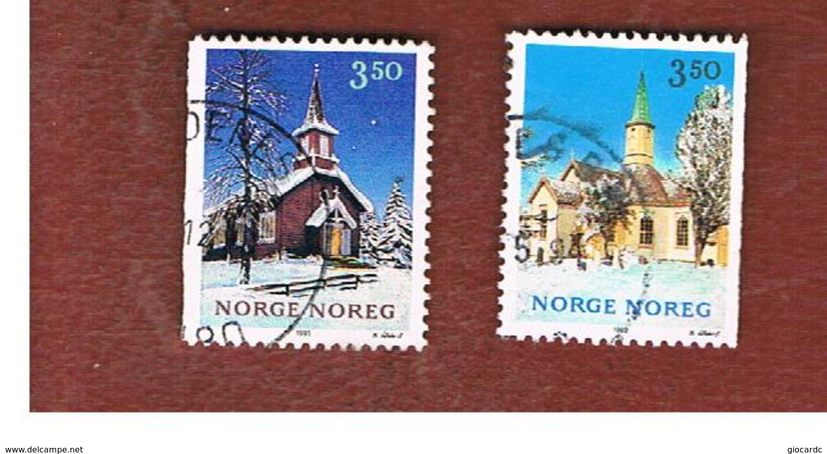 NORVEGIA (NORWAY) -   SG 1171.1172  - 1993   CHRISTMAS (COMPLET SET OF 2)        - USED ° - Oblitérés