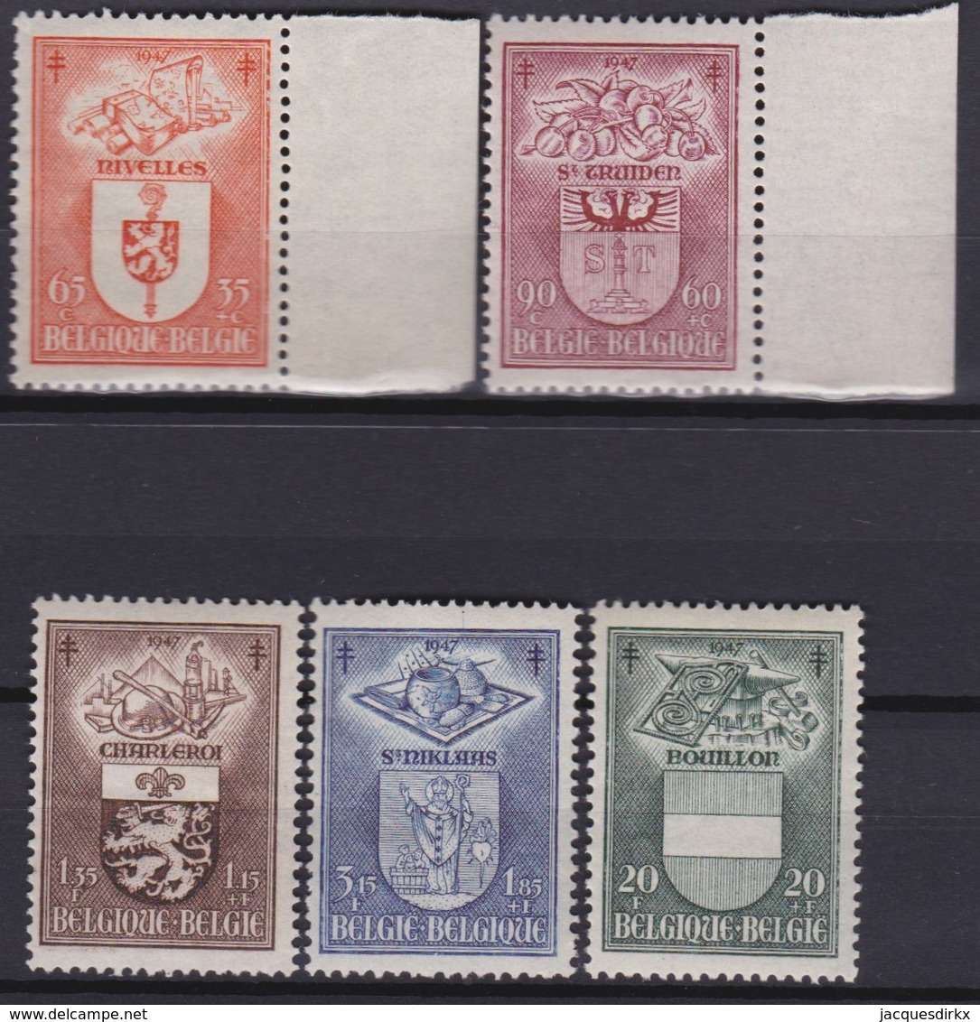 Belgie    .     OBP    .   756/760    .      **    .      Postfris  .   /     .  Neuf SANS Charniere - Ungebraucht