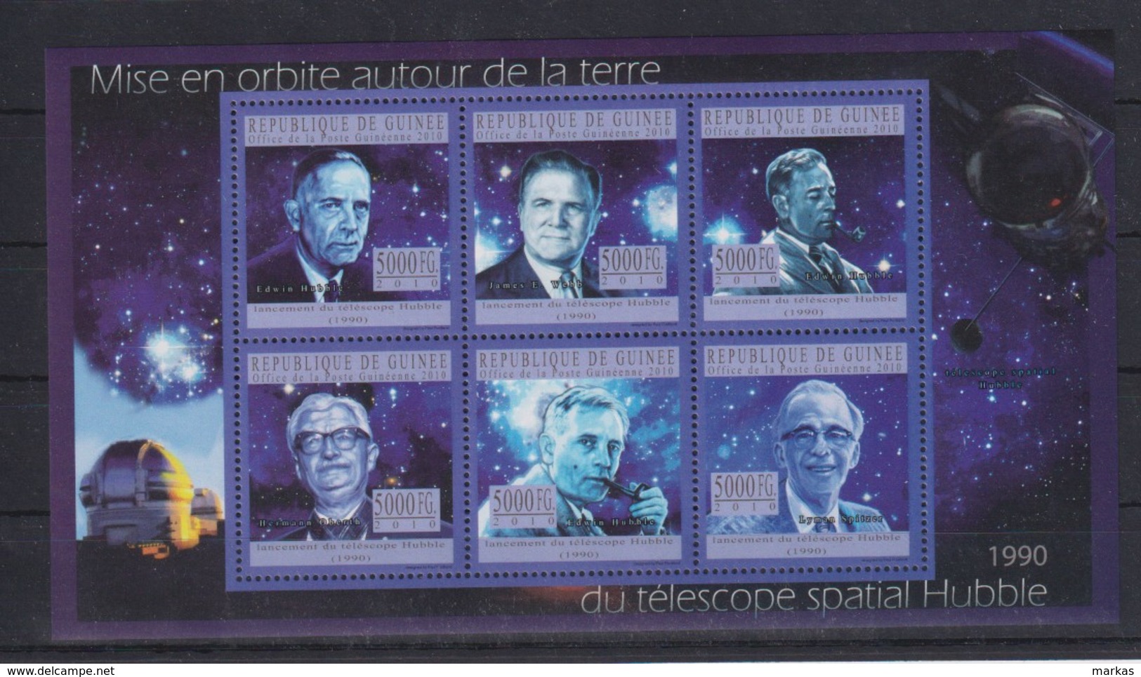 B91. Guinea - MNH - 2010 - Space - Telescope Habble - Edwin Habble - Autres & Non Classés