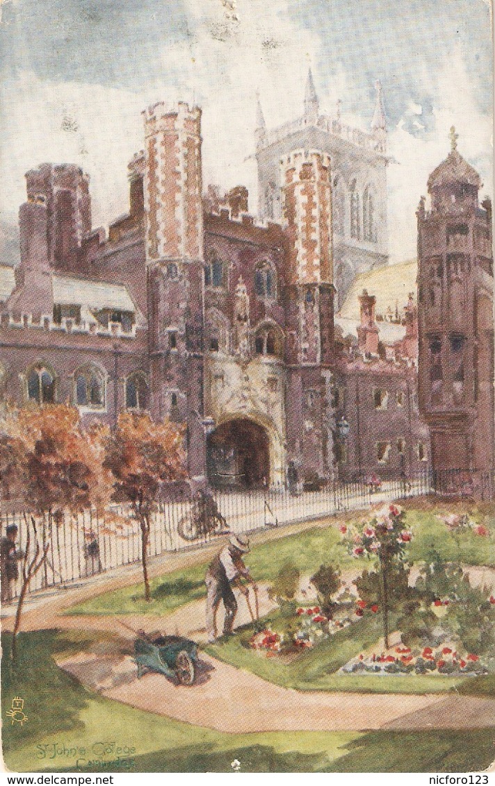 "J.Finnemore,St.John's  College. Cambridge" Tuck Oilette Cambridge Colleges Ser. PC # 2713 - Tuck, Raphael
