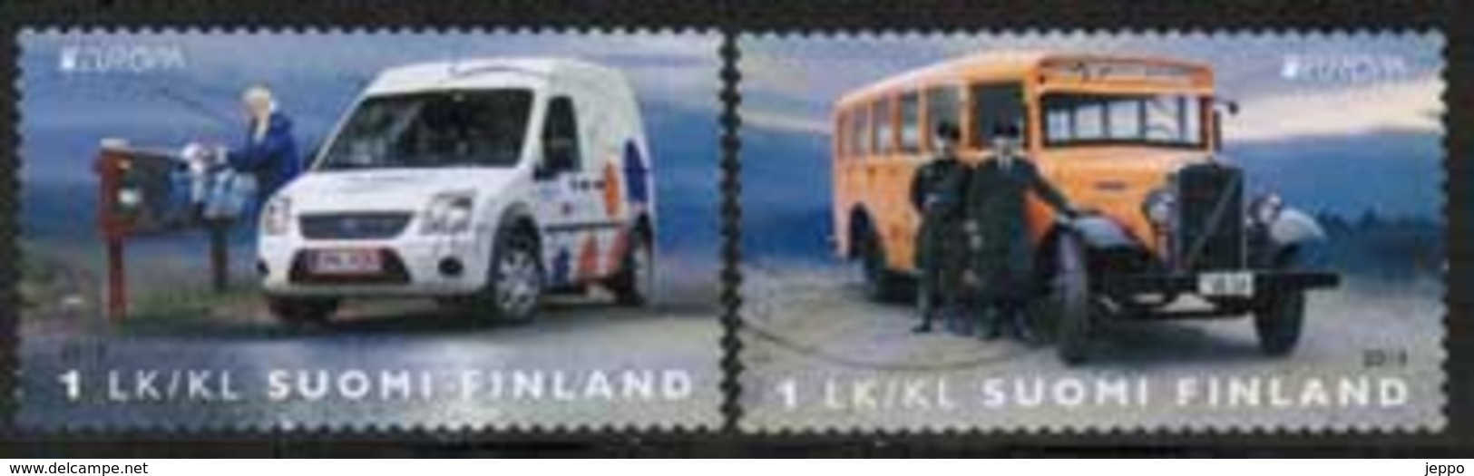 2013 Finland, Europa Cept, Postal Vehicles Complete Set Used. - Oblitérés