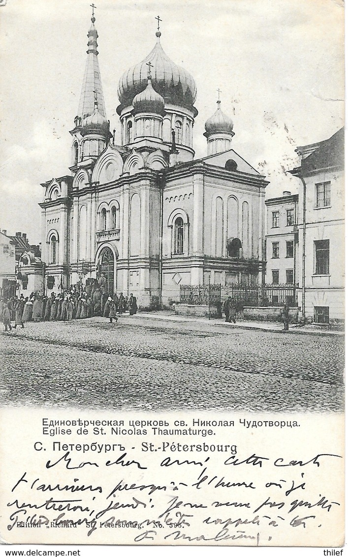 St-Pétersbourg NA2: Eglise De St Nicolas Thaumaturge 1907 - Russia