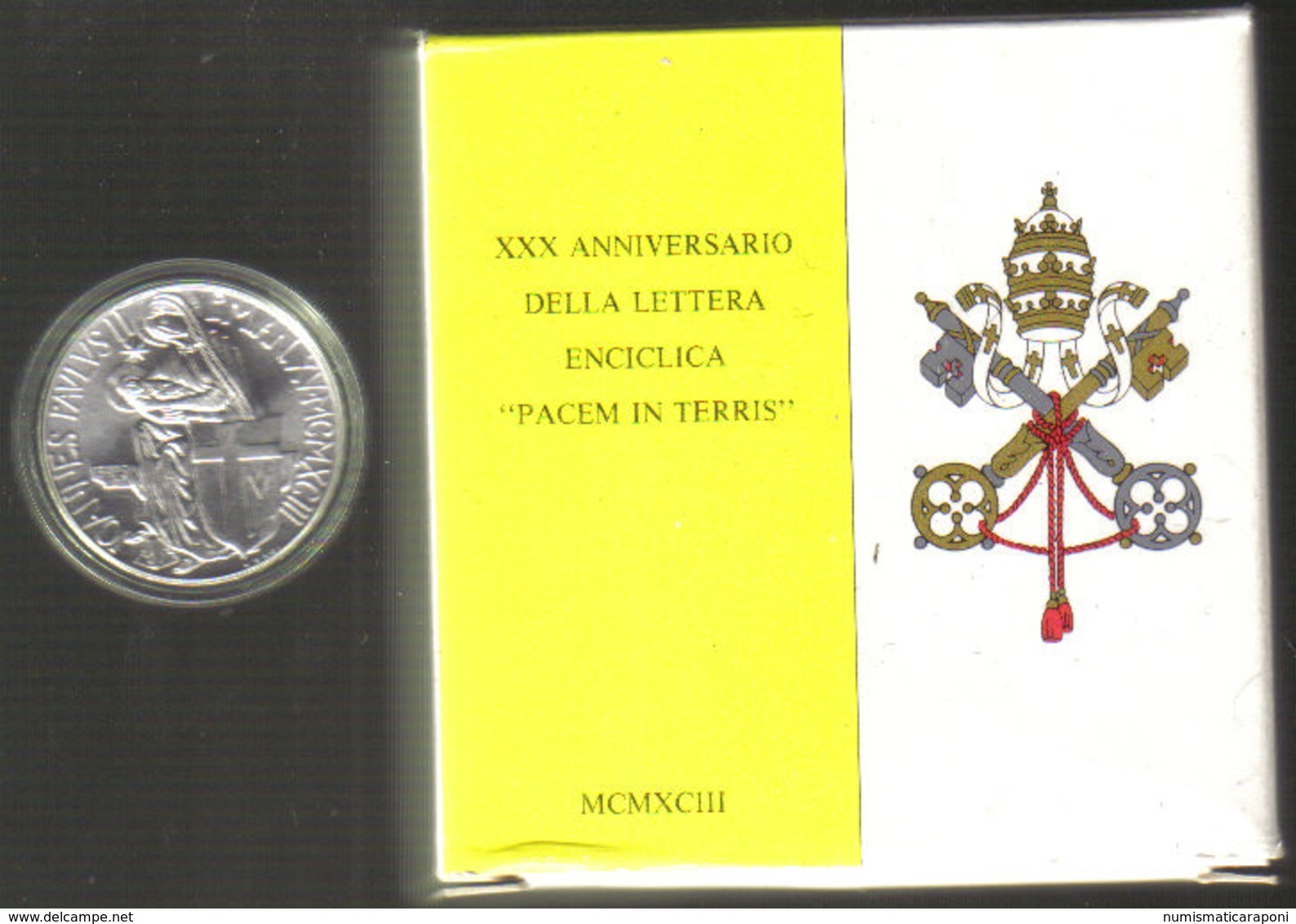 VATICANO 1993 500 Lire Enciclica Pacem In Terris - Vaticano