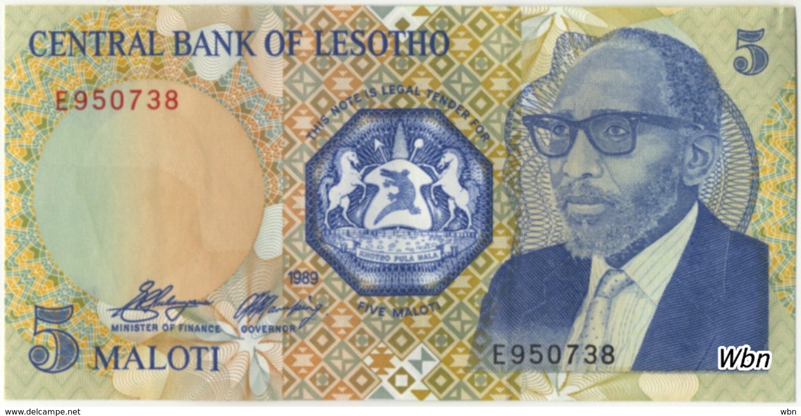 Lesotho 5 Malotis (P10a) -UNC- - Lesoto