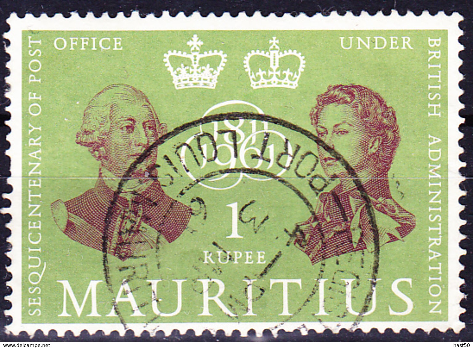 Mauritius - 150 Jahre Postdienst Auf Mauritius (Mi.Nr.: 261) 1961 - Gest. Used Obl. - Maurice (...-1967)