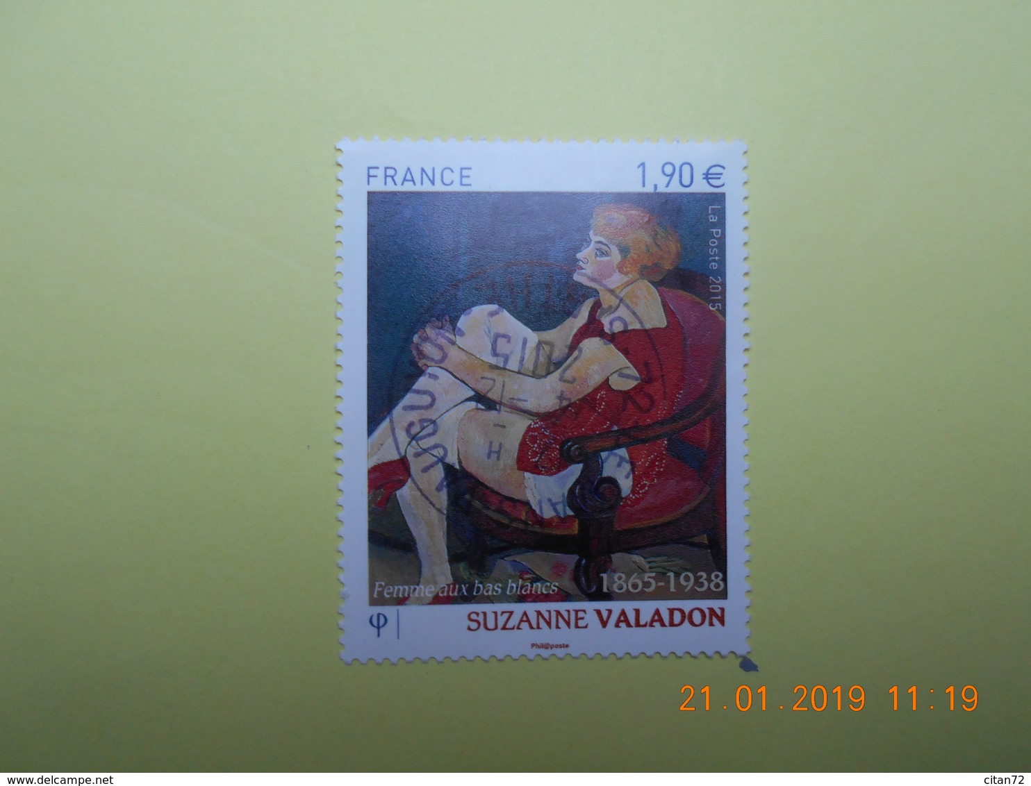 FRANCE 2015   YTN°4977    SUZANNE VALADON (1865-1938)  Timbre Neuf Oblitéré - Oblitérés