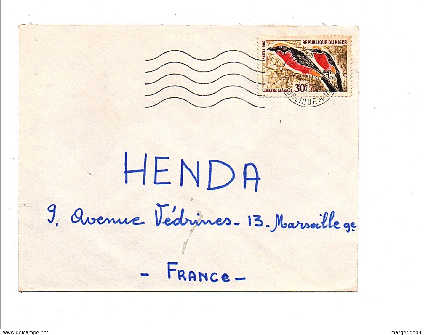 NIGER LETTRE DE NIAMEY POUR LA FRANCE 1970 - Niger (1960-...)