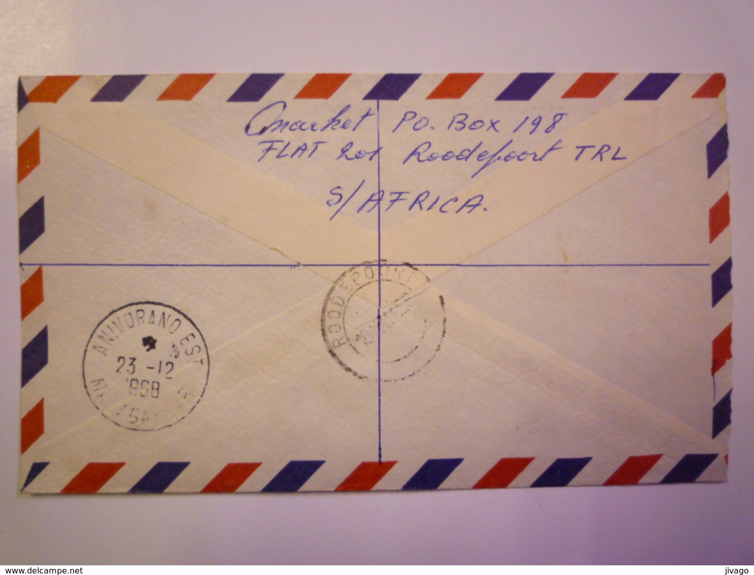 2019 (12)  LETTRE  REC  Au Départ De  ROODEPOORT  à Destination De  MADAGASCAR  1968   - Briefe U. Dokumente