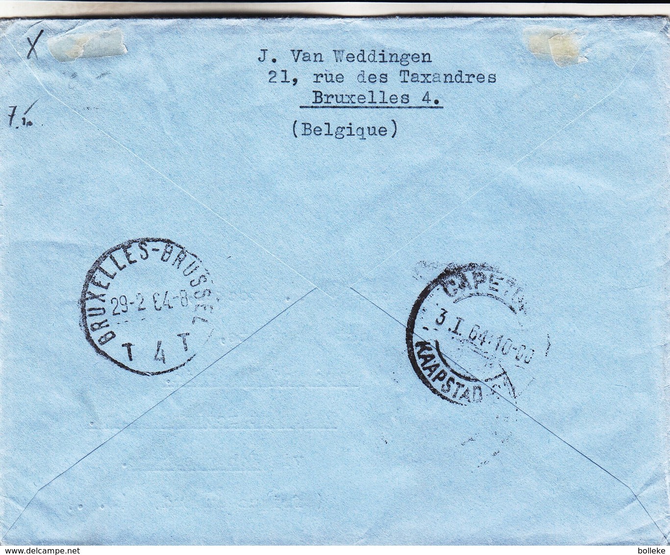 Vol Polaire - Maroc - Lettre De 1964 - Oblit Casablanca - Exp Vers Base Antarctique Roi Baudouin Via Johannesburg - Vuelos Polares
