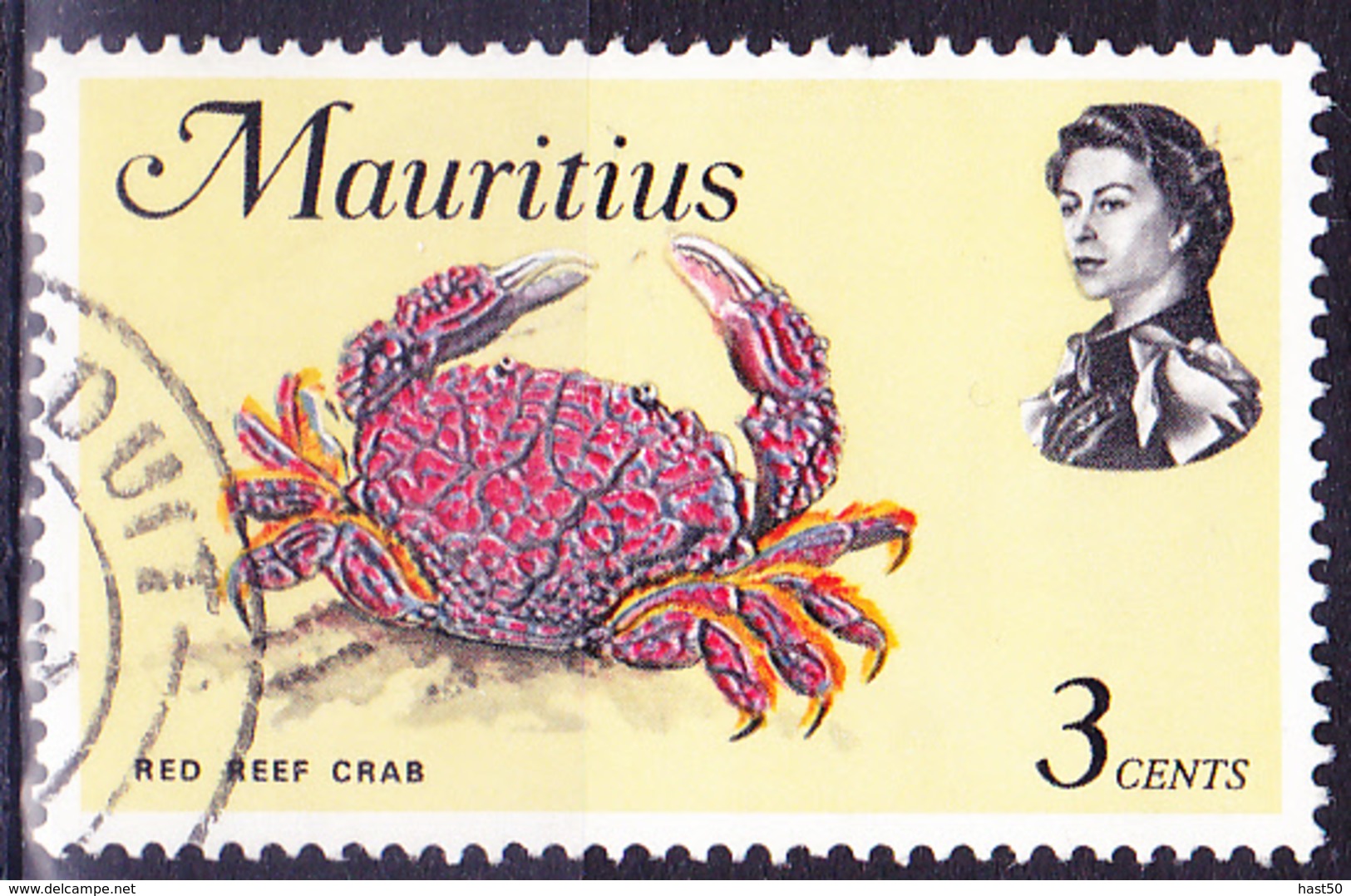 Mauritius - Rote Riffkrabbe (Zoozymus Aeneus) (Mi.Nr.: 332) 1969 - Gest. Used Obl. - Maurice (1968-...)